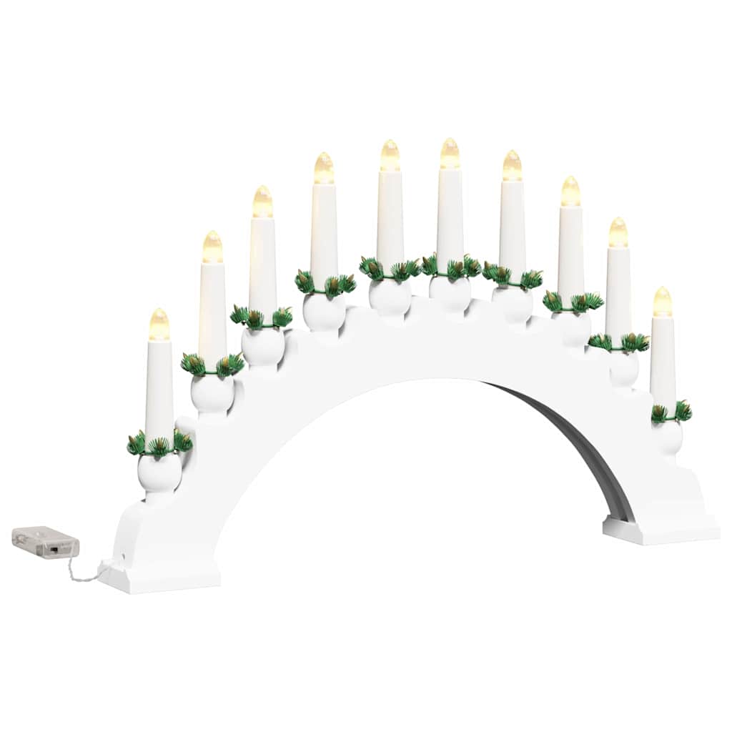 Arco di Candele di Natale con 10 Candele LED 3 pcs Bianco 42019710