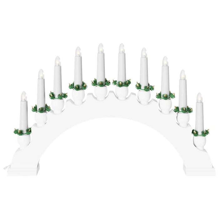 Arco di Candele di Natale con 10 Candele LED 3 pcs Bianco 42019710
