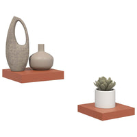 Scaffale da parete 2 pcs Rosso 23 x 23,5 x 4 cm 42019918