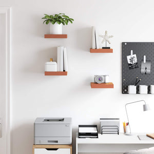 Scaffale da parete 4 pcs Rosso 23 x 23,5 x 4 cm 42019919