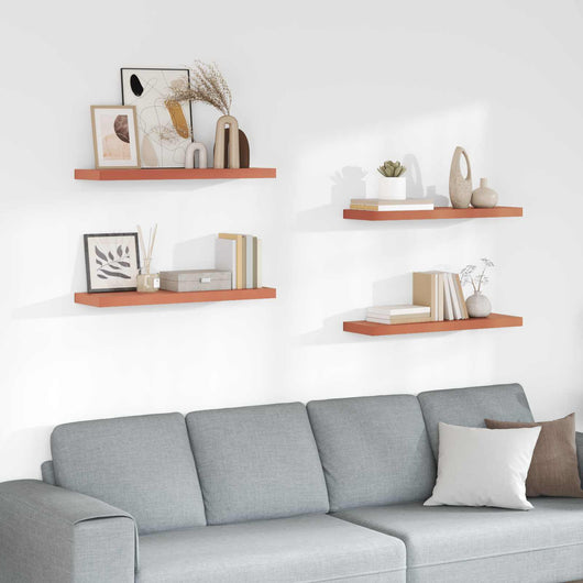 Scaffale da parete 4 pcs Rosso 80 x 23,5 x 4 cm 42019931