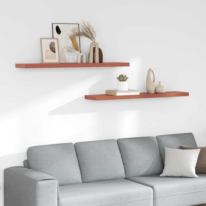 Scaffale da parete 2 pcs Rosso 120 x 23,5 x 4 cm 42019936