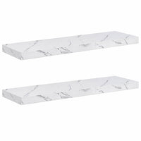 Scaffale da parete 2 pcs Marmo Bianco 80 x 23,5 x 4 cm 42019972