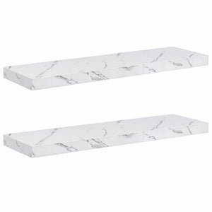 Scaffale da parete 2 pcs Marmo Bianco 80 x 23,5 x 4 cm 42019972