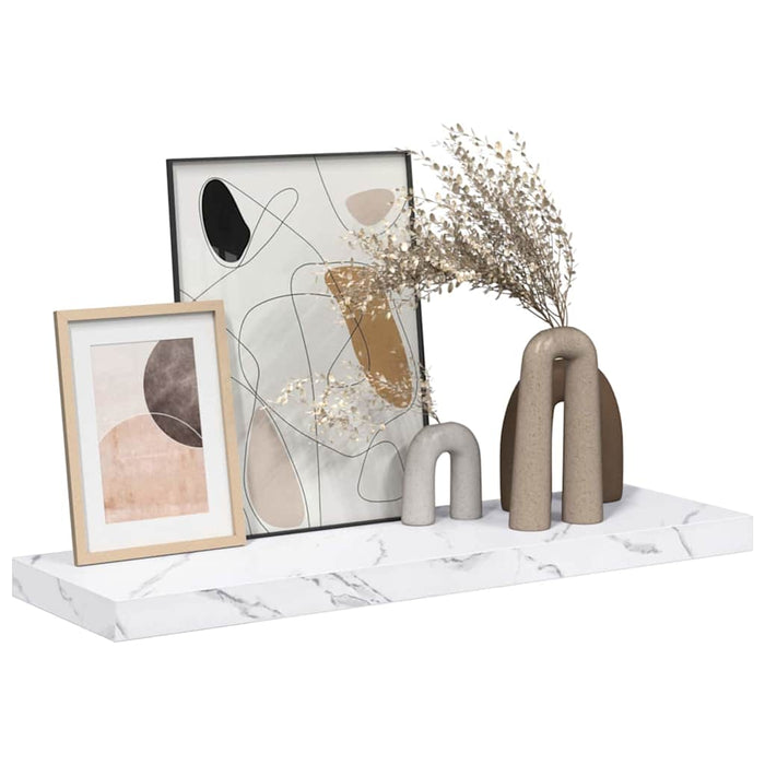 Scaffale da parete Marmo Bianco 90 x 23,5 x 4 cm 42019974