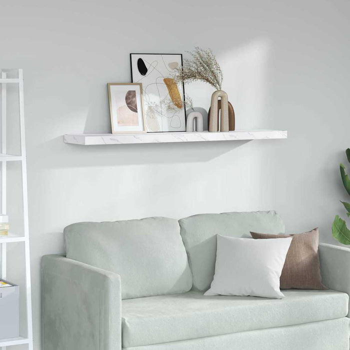 Scaffale da parete Marmo Bianco 120 x 23,5 x 4 cm 42019977