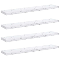 Scaffale da parete 4 pcs Marmo Bianco 120 x 23,5 x 4 cm 42019979