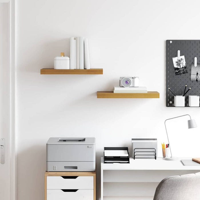 Scaffale da parete 2 pcs Beige 50 x 23 x 4 cm Legno multistrato 42019987