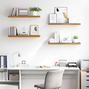 Scaffale da parete 4 pcs Beige 80 x 23,5 x 4 cm 42019994