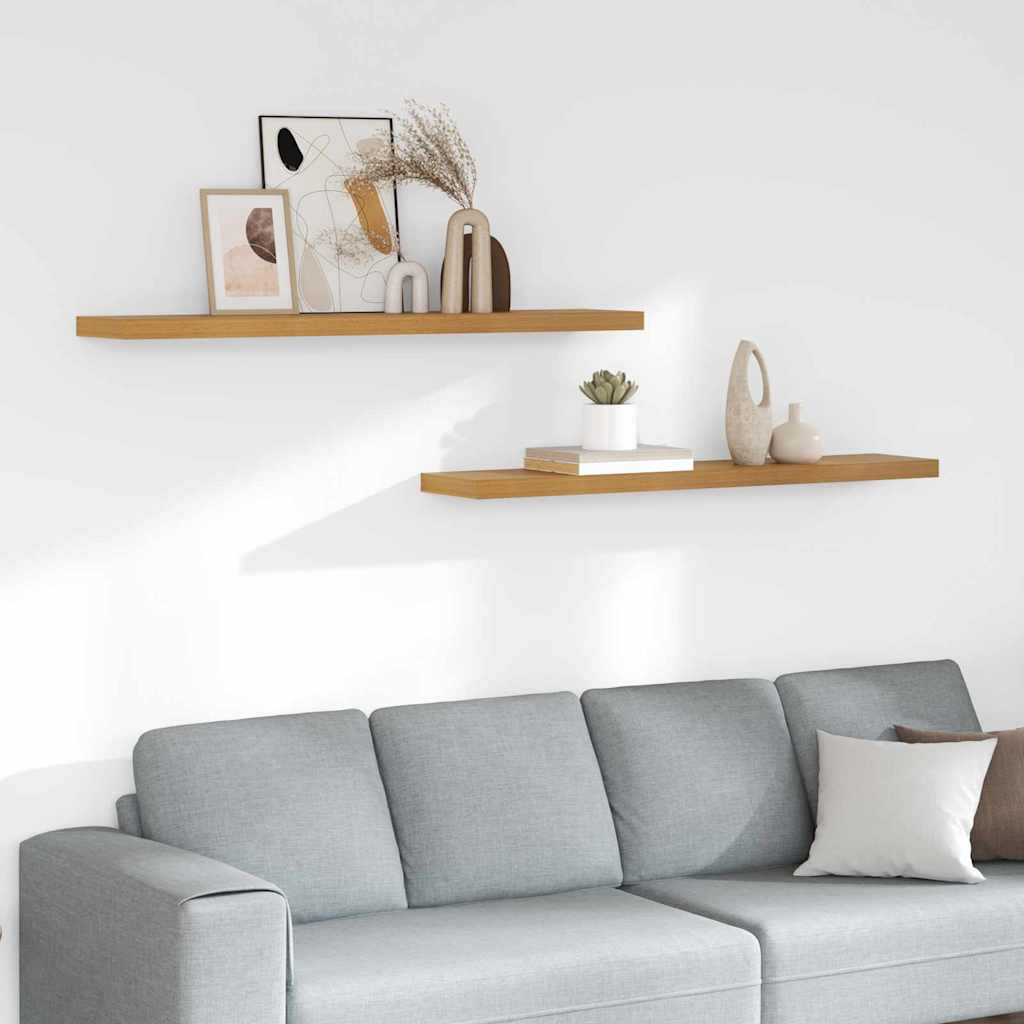 Scaffale da parete 2 pcs Beige 120 x 23,5 x 4 cm 42019999