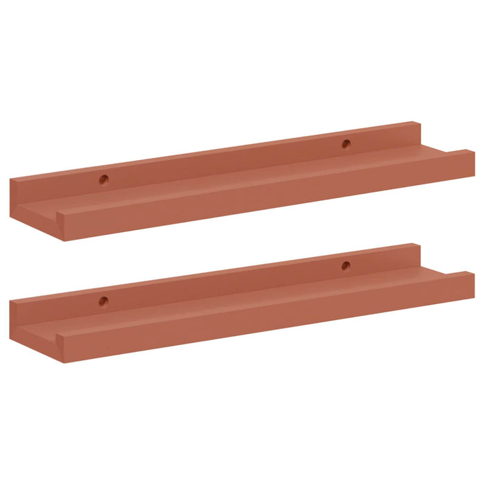Scaffale da parete 2 pcs Rosso 40 x 9 x 3 cm Legno multistrato 42020001