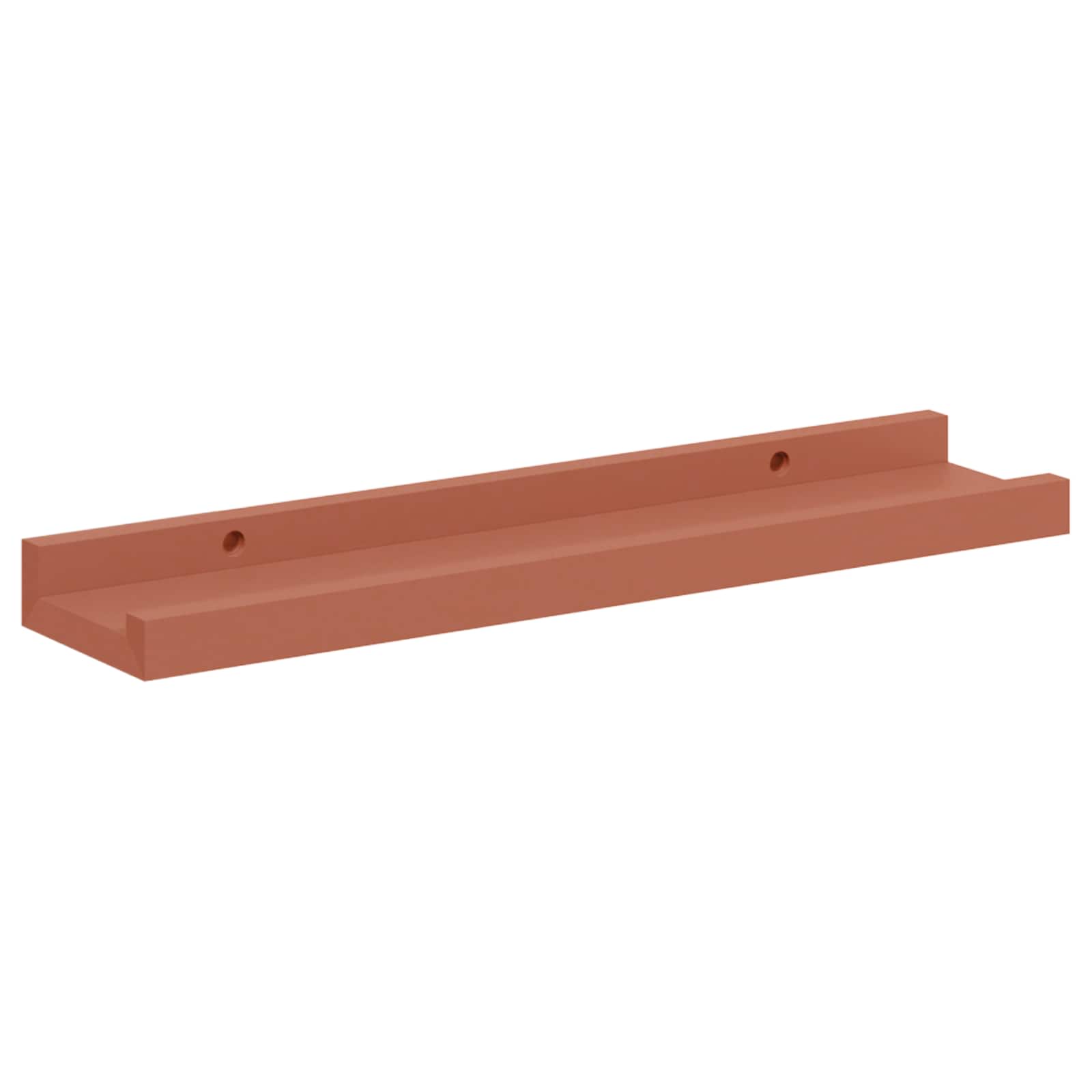 Scaffale da parete 2 pcs Rosso 40 x 9 x 3 cm Legno multistrato 42020001