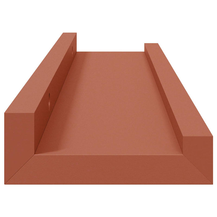 Scaffale da parete 2 pcs Rosso 40 x 9 x 3 cm Legno multistrato 42020001