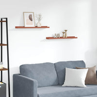 Scaffale da parete 2 pcs Rosso 60 x 9 x 3 cm Legno multistrato 42020002