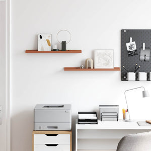 Scaffale da parete 2 pcs Rosso 60 x 9 x 3 cm Legno multistrato 42020002