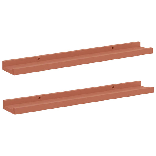 Scaffale da parete 2 pcs Rosso 60 x 9 x 3 cm Legno multistrato 42020002