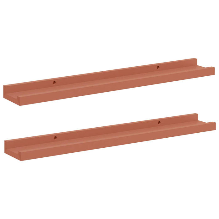 Scaffale da parete 2 pcs Rosso 60 x 9 x 3 cm Legno multistrato 42020002
