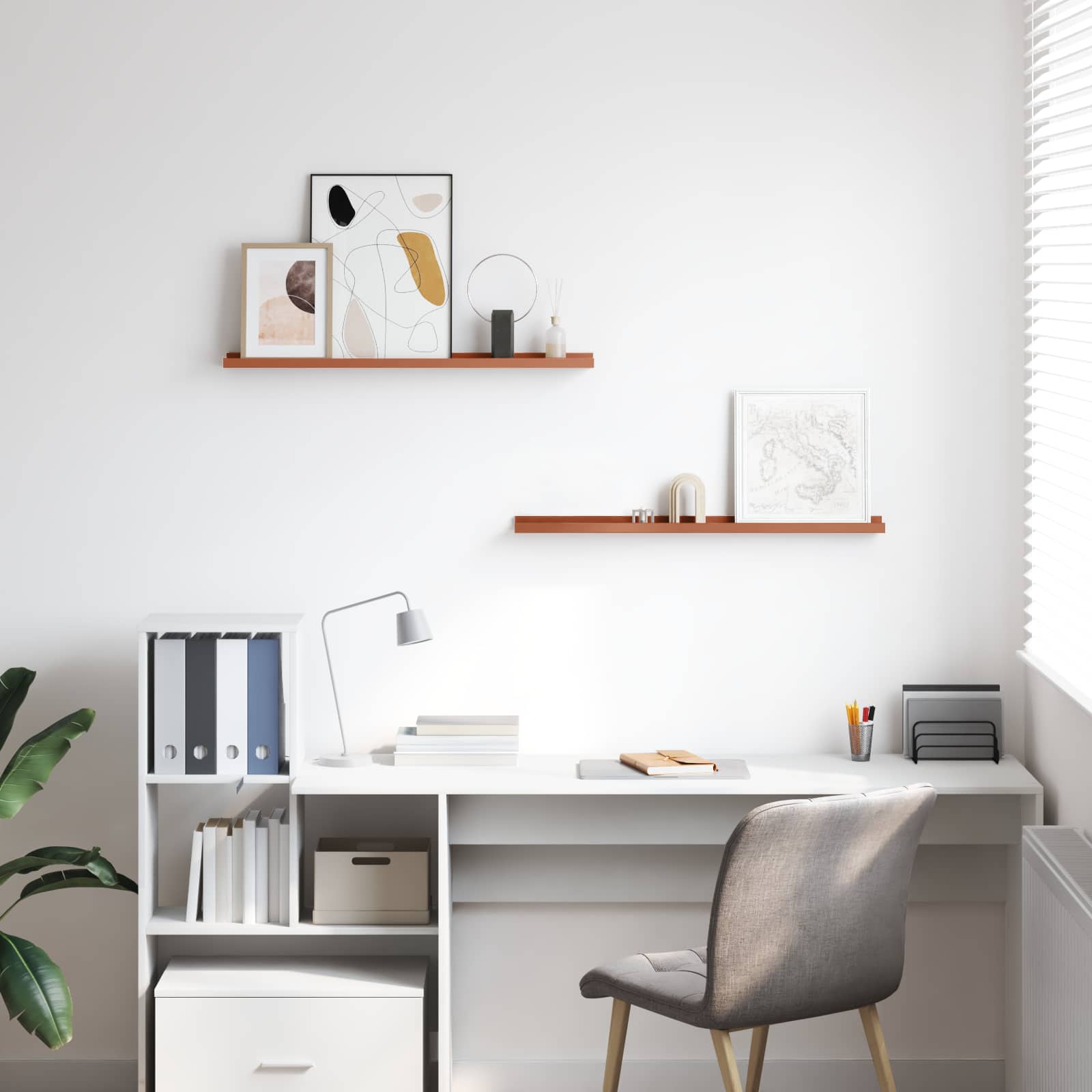 Scaffale da parete 2 pcs Rosso 80 x 9 x 3 cm Legno multistrato 42020003