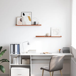 Scaffale da parete 2 pcs Rosso 80 x 9 x 3 cm Legno multistrato 42020003