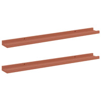 Scaffale da parete 2 pcs Rosso 80 x 9 x 3 cm Legno multistrato 42020003