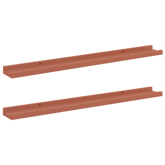 Scaffale da parete 2 pcs Rosso 80 x 9 x 3 cm Legno multistrato 42020003