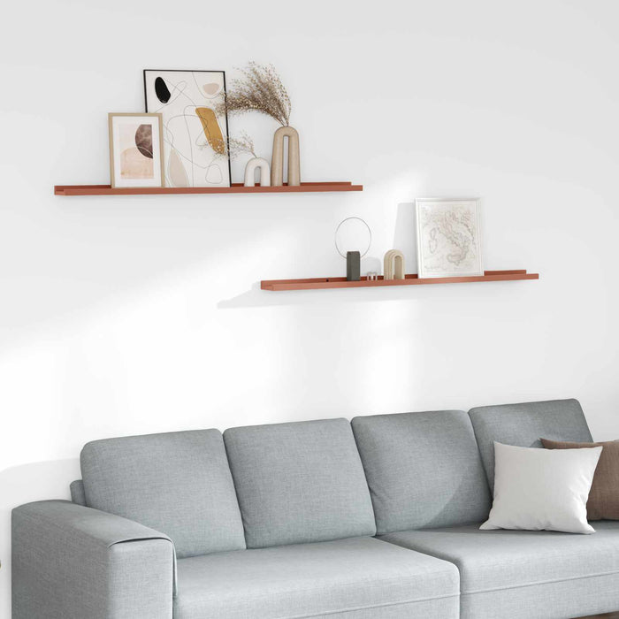 Scaffale da parete 2 pcs Rosso 115 x 9 x 3 cm Legno multistrato 42020005