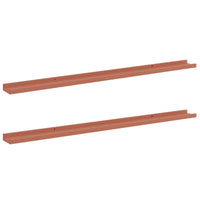 Scaffale da parete 2 pcs Rosso 115 x 9 x 3 cm Legno multistrato 42020005