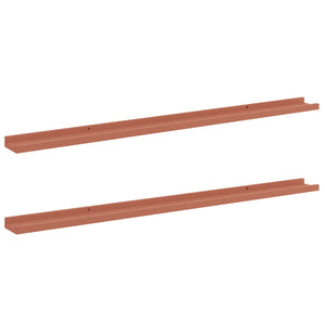 Scaffale da parete 2 pcs Rosso 115 x 9 x 3 cm Legno multistrato 42020005