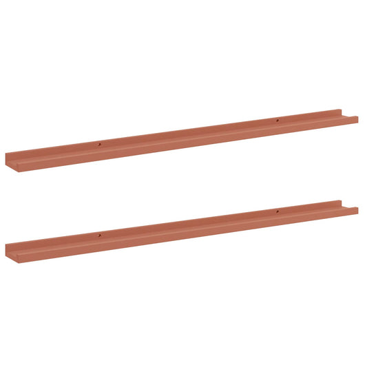 Scaffale da parete 2 pcs Rosso 115 x 9 x 3 cm Legno multistrato 42020005