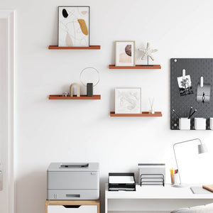 Scaffale da parete 4 pcs Rosso 40 x 9 x 3 cm Legno multistrato 42020006