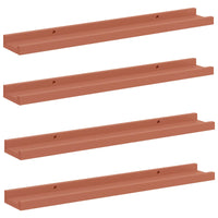 Scaffale da parete 4 pcs Rosso 60 x 9 x 3 cm Legno multistrato 42020007