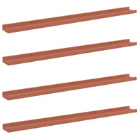 Scaffale da parete 4 pcs Rosso 100 x 9 x 3 cm Legno multistrato 42020009