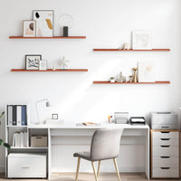 Scaffale da parete 4 pcs Rosso 115 x 9 x 3 cm Legno multistrato 42020010