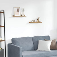 Scaffale da parete con lo scaffale 2 pcs Marrone 40 x 9 x 3 cm 42020011