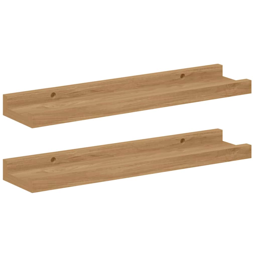 Scaffale da parete con lo scaffale 2 pcs Marrone 40 x 9 x 3 cm 42020011