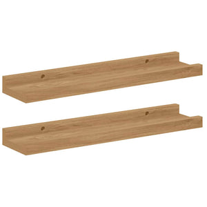 Scaffale da parete con lo scaffale 2 pcs Marrone 40 x 9 x 3 cm 42020011