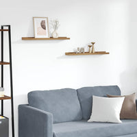 Scaffale da parete con lo scaffale 2 pcs Marrone 60 x 9 x 3 cm 42020012
