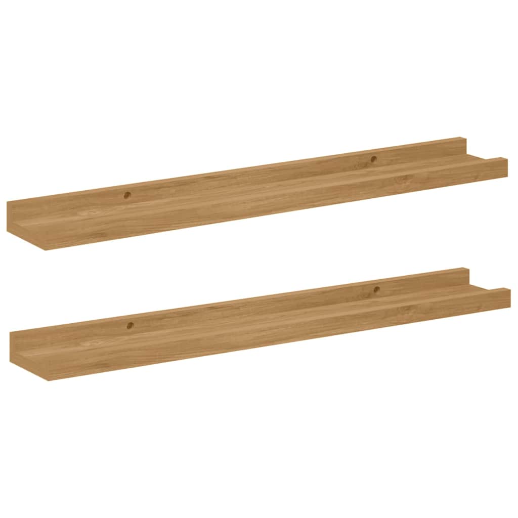 Scaffale da parete con lo scaffale 2 pcs Marrone 60 x 9 x 3 cm 42020012