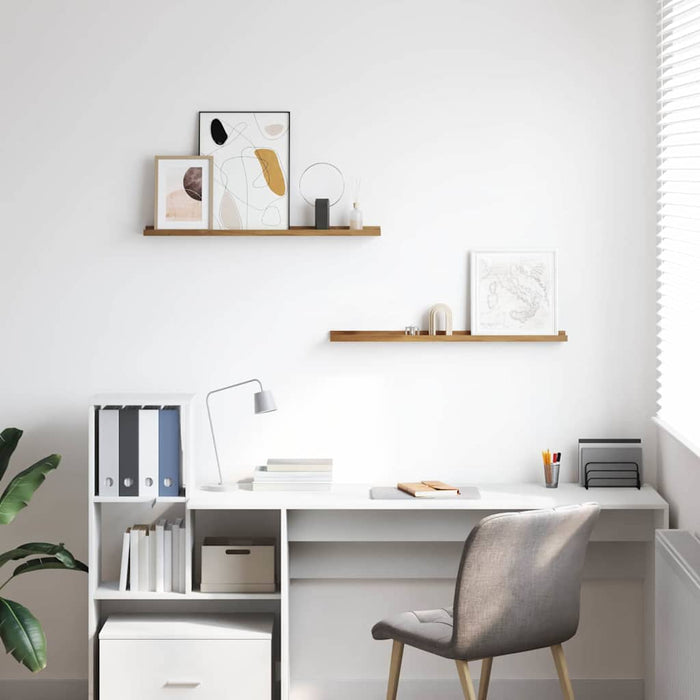 Scaffale da parete con lo scaffale 2 pcs Marrone 80 x 9 x 3 cm 42020013