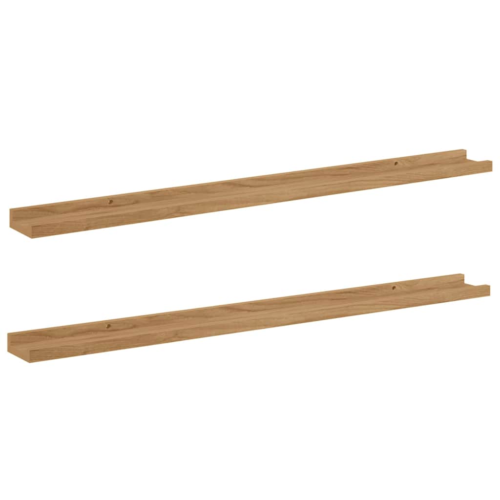 Scaffale da parete con lo scaffale 2 pcs Marrone 100 x 9 x 3 cm 42020014