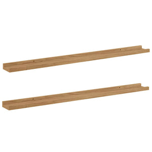 Scaffale da parete con lo scaffale 2 pcs Marrone 100 x 9 x 3 cm 42020014