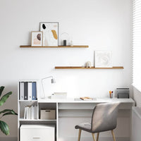 Scaffale da parete con lo scaffale 2 pcs Marrone 115 x 9 x 3 cm 42020015