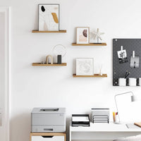 Scaffale da parete con lo scaffale 4 pcs Marrone 40 x 9 x 3 cm 42020016