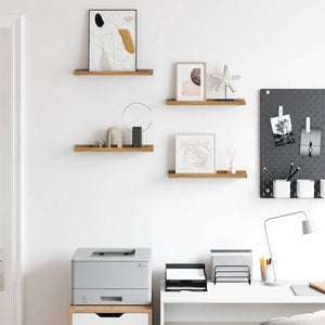 Scaffale da parete con lo scaffale 4 pcs Marrone 40 x 9 x 3 cm 42020016