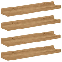 Scaffale da parete con lo scaffale 4 pcs Marrone 40 x 9 x 3 cm 42020016