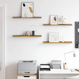 Scaffale da parete con lo scaffale 4 pcs Marrone 60 x 9 x 3 cm 42020017