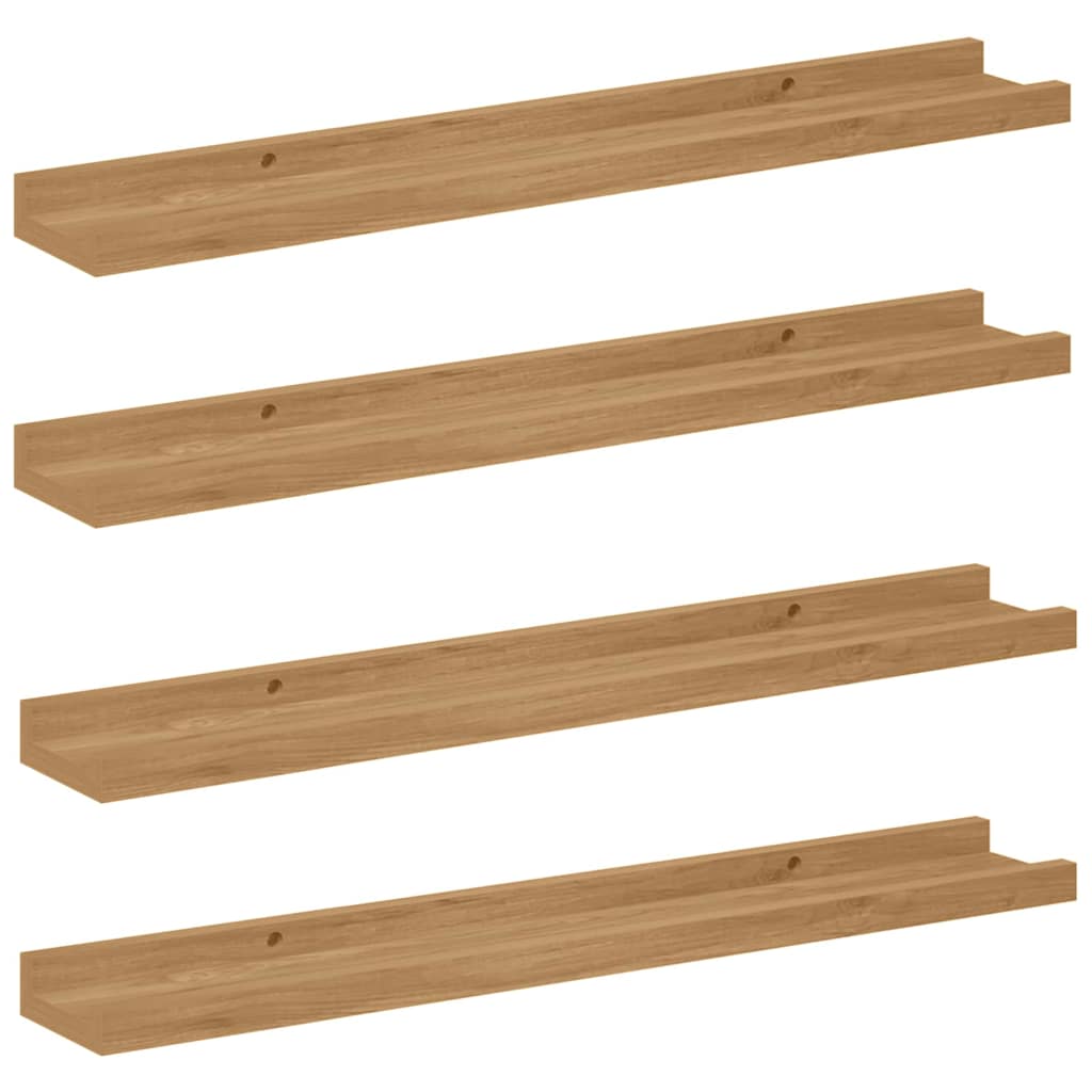 Scaffale da parete con lo scaffale 4 pcs Marrone 60 x 9 x 3 cm 42020017