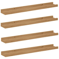 Scaffale da parete con lo scaffale 4 pcs Marrone 60 x 9 x 3 cm 42020017