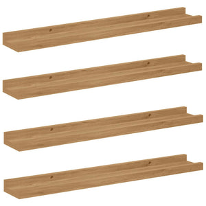 Scaffale da parete con lo scaffale 4 pcs Marrone 60 x 9 x 3 cm 42020017