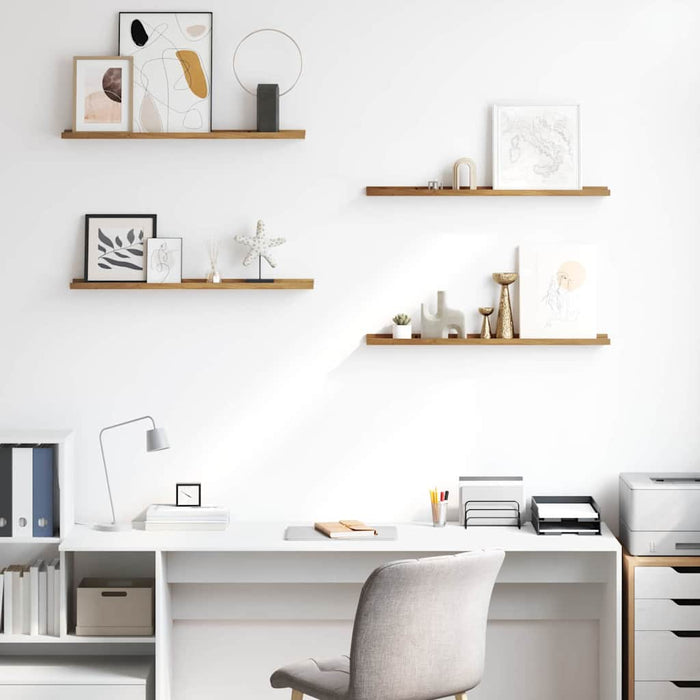 Scaffale da parete con lo scaffale 4 pcs Marrone 80 x 9 x 3 cm 42020018